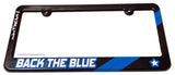 Back The Blue Thin Blue Color Line Stripes Support Police License Plate Frame