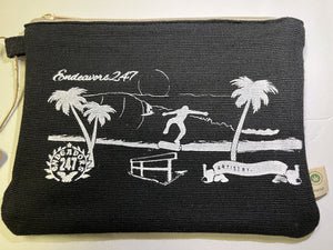 Endeavors247 Handcrafted Surfing / Skate Beach Palm Trees Bag Purse