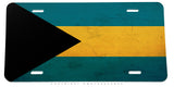 Bahamas Flag Rustic Style Auto Metal License Plate - OwnTheAvenue