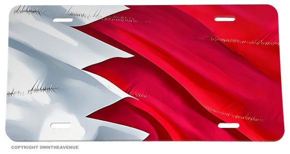 Bahrain Wavey Style World Country Flag Auto License Plate