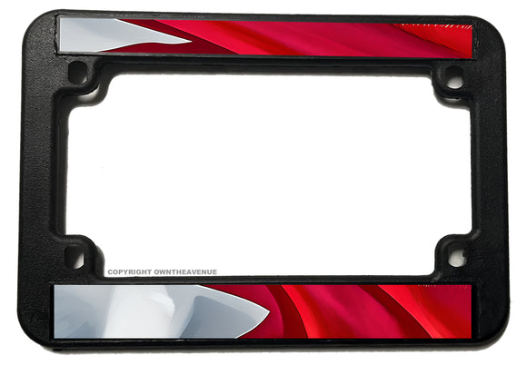 Bahrain Wavey Style World Country Flag Motorcycle License Plate Frame - OwnTheAvenue