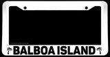 Balboa Island White License Plate Frame - OwnTheAvenue