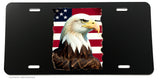 Bald Eagle USA America American Flag License Plate Cover Model-V923