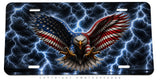 Bald Eagle USA American Flag Model V001 Auto License Plate - OwnTheAvenue