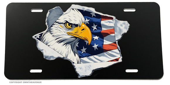 Bald Eagle USA American Flag Model 832 Auto License Plate
