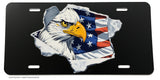 Bald Eagle USA American Flag Model 832 Auto License Plate