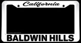 Baldwin Hills California White License Plate Frame - OwnTheAvenue