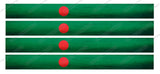 4Pcs Racing Stripes Bangladesh Vintage Style Flags Sticker Decals 6" - OwnTheAvenue
