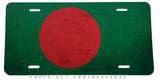 Bangladesh Flag Rustic Style Auto Metal License Plate - OwnTheAvenue