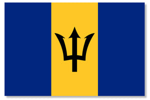 Barbados Country Caribbean Flag Car Truck Window Bumper Laptop Sticker Decal 4"