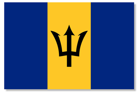 Barbados Country Caribbean Flag Car Truck Window Bumper Laptop Sticker Decal 4