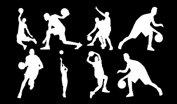 Basketball Player 8 Pack / Lot Car Truck Window Bumper Laptop Sticker Decal 2