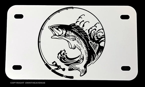 Bass Fish Fishing Ocean Motorcycle Metal License Plate