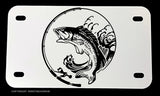 Bass Fish Fishing Ocean Motorcycle Metal License Plate