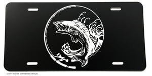 Bass Fish Fishing Ocean Car Truck SUV Auto License Plate