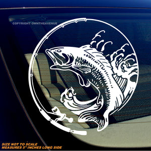 Bass Fishing Ocean Car Truck Laptop Bumper Window Vinyl  Decal Sticker 5" Inches - OwnTheAvenue