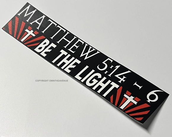 Be The Light Christian Religious Vinyl Bumper Sticker Decal 7