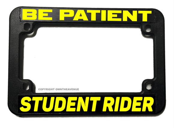 Student Rider Motorcycle License Plate Frame - OwnTheAvenue