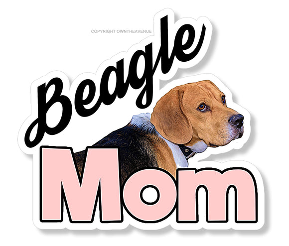 Beagle Mom Cute Dog Puppy Rescue Animal Lovers Car Truck Sticker Decal 3.5