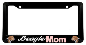 Beagle Mom Cute Dog Puppy Rescue Animal Car Truck License Plate Frame