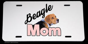 Beagle Mom Cute Dog Puppy Animal Lovers Rescue License Plate Cover - OwnTheAvenue