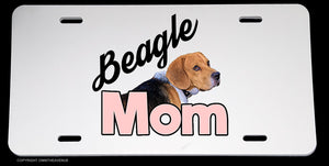 Beagle Mom Cute Dog Puppy Animal Lovers Rescue License Plate Cover