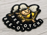 x2 Bee Otch Funny Bumble Bee JDM Drift Race Vinyl Decal Stickers 4"