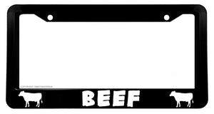 Beef Eat Bull Farmer Cattle Funny Joke Car Truck License Plate Frame - OwnTheAvenue