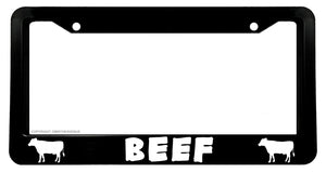 Beef Eat Bull Farmer Cattle Funny Joke Car Truck License Plate Frame