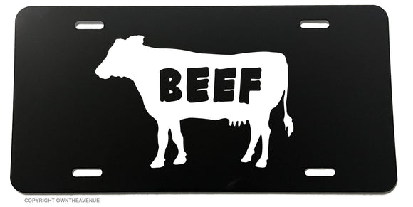 Beef Eat Bull Farmer Cattle Funny Joke Car Truck License Plate Cover - OwnTheAvenue