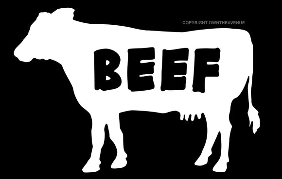Beef Eat Bull Farmer Cattle Funny Joke Car Truck Vinyl Sticker Decal 5