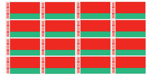x12 Belarus World Flag Country Vinyl Sticker Decals - 2"