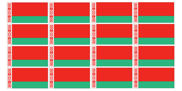 x12 Belarus World Flag Country Vinyl Sticker Decals - 2