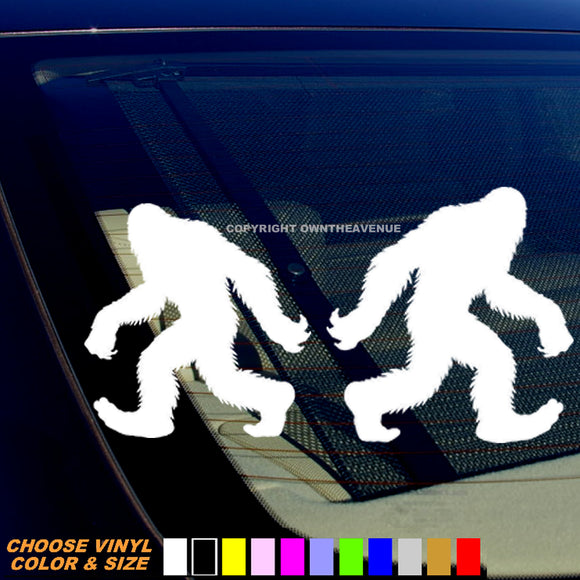 Left & Right Facing Bigfoot Car Truck Laptop Bumper Vinyl Decal Stickers - 2 Pack - OwnTheAvenue