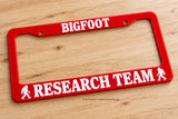 Bigfoot Research Team Funny Joke Car Truck Auto Red License Plate Frame - OwnTheAvenue