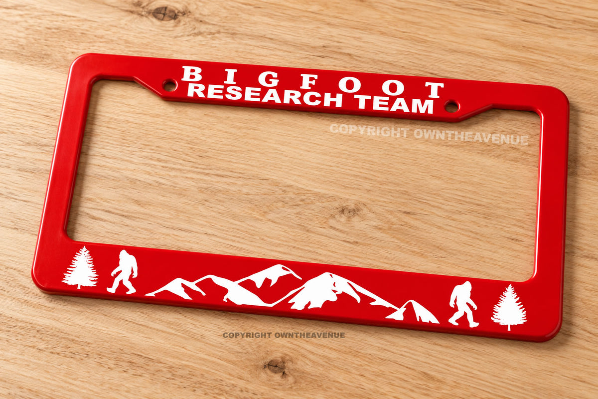 Bigfoot Research Team Mountains Forest Nature Funny Joke V01R License ...