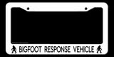 Bigfoot Response Vehicle Big Foot Sasquatch Funny White License Plate Frame - OwnTheAvenue