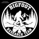 Bigfoot Research Team Mountains Model BN01 White Decal Sticker 5"