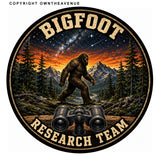 2 Pack - Bigfoot Research Team Mountains Model BN01 Vinyl Stickers 4"