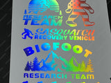 21Pcs Pack Lot Bigfoot Funny Joke Holographic Oil Slick Sticker Decals - OwnTheAvenue