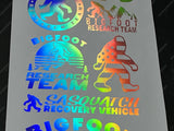 21Pcs Pack Lot Bigfoot Funny Joke Holographic Oil Slick Sticker Decals - OwnTheAvenue