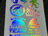 21Pcs Pack Lot Bigfoot Funny Joke Holographic Oil Slick Sticker Decals - OwnTheAvenue