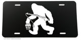 Bigfoot Fishing Fish Funny Humor Hiking Camping License Plate