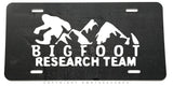 Bigfoot Research Team Mountains Model V01 Grunge Metal License Plate
