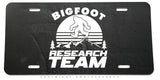 Bigfoot Research Team Mountains Synth Wave Grunge Metal License Plate