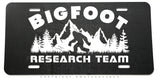 Bigfoot Research Team Mountains Model V001 Grunge Metal License Plate