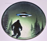 Bigfoot UFO Sasquatch Sci Fi Humor Joker Iron On Patch