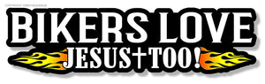 Love Heart Jesus Biker Motorcycle Christian Vinyl Sticker Decal 6" - OwnTheAvenue