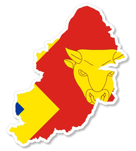 Birmingham England Flag Map Outline Car Truck Window Bumper Laptop Sticker Decal - OwnTheAvenue