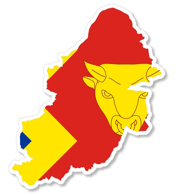 Birmingham England Flag Map Outline Car Truck Window Bumper Laptop Sticker Decal - OwnTheAvenue